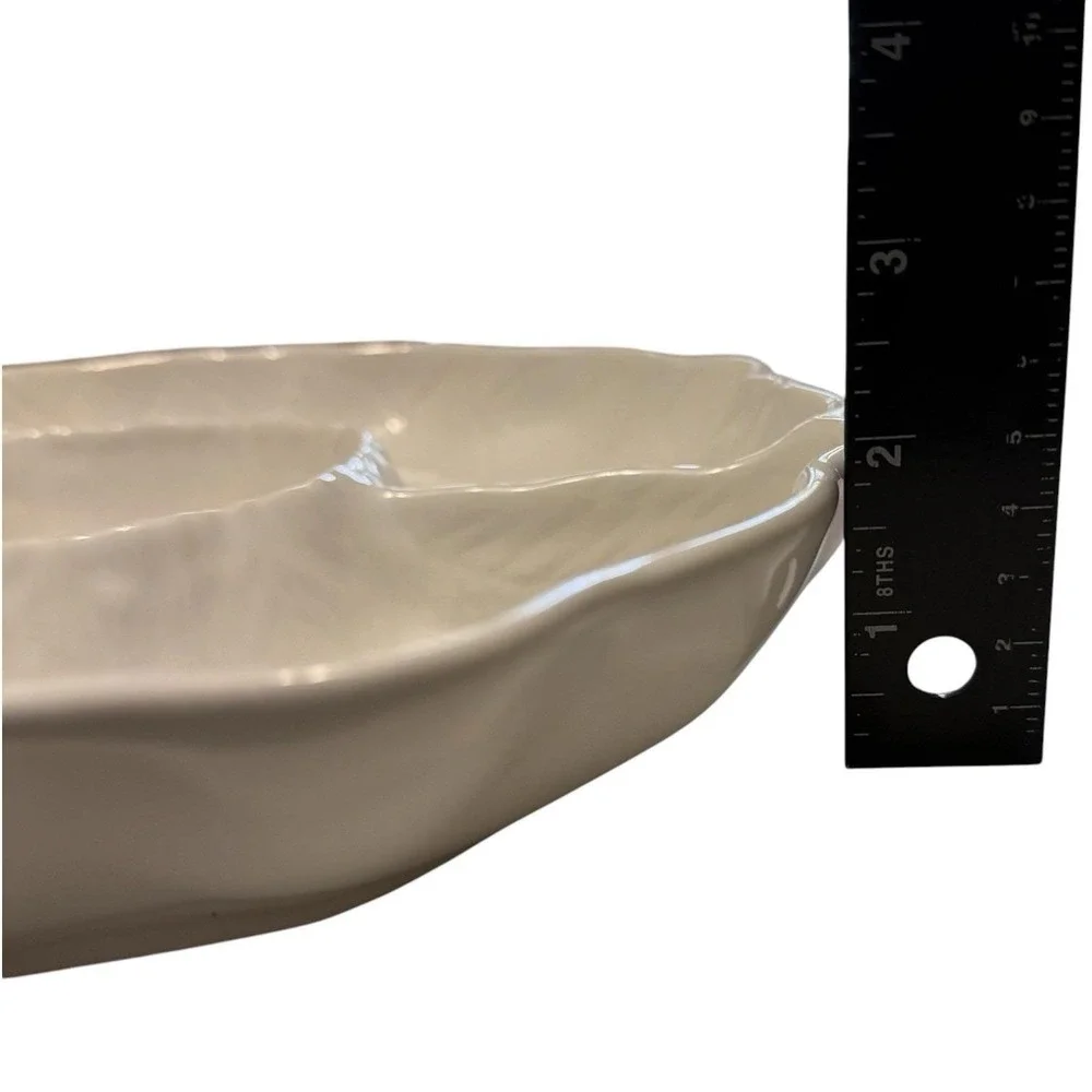Vintage Japan Stoneware Chip Dip Platter 12